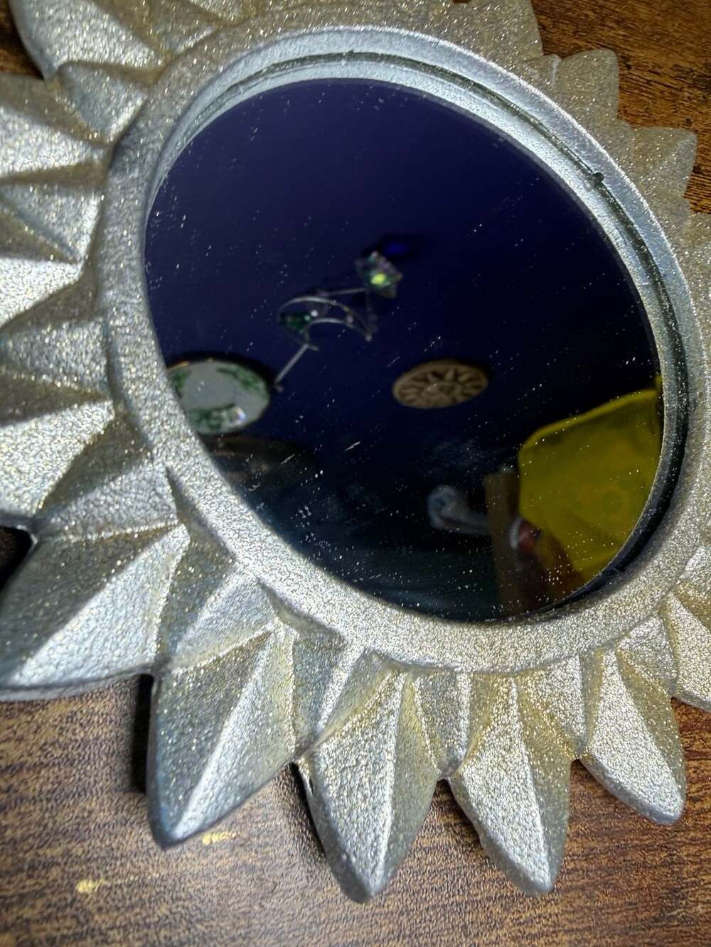 Handmade silver and gold celestial Sun Decorative Wall Mirror